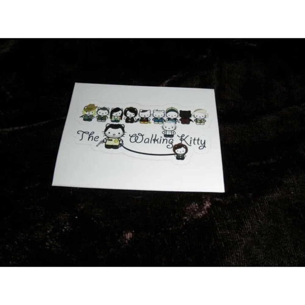 WALKING KITTY TV DEAD ZOMBIE SHOW (12 CAST,SEASON 2) WINDOW DECAL (3.75